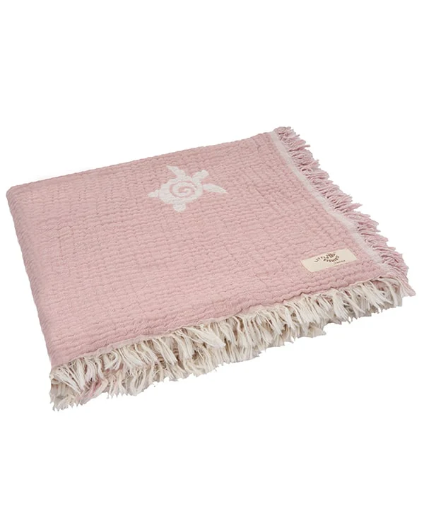 Baby Turtle Gauze Receiving Blanket Single with Pouch - Image 8