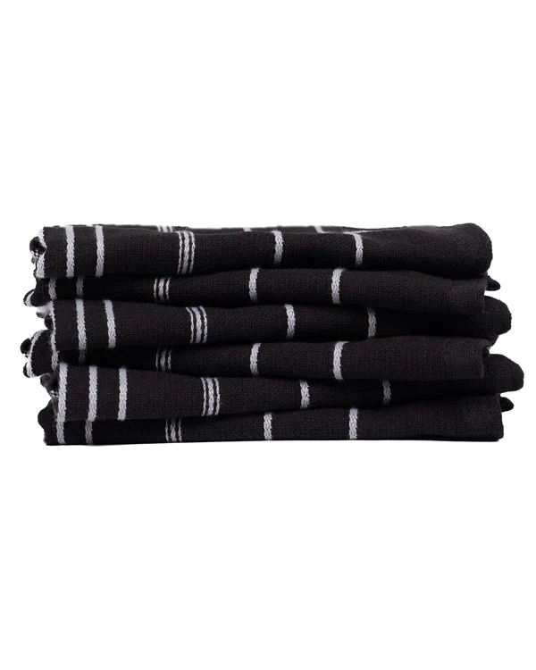 Classic Bath Washcloth Bundle- 6 Pack - Black - Image 2