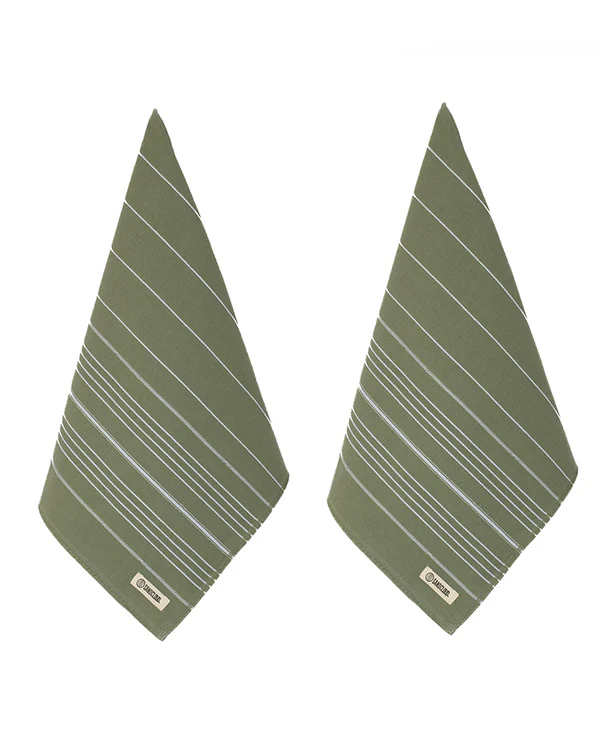 Classic Fringeless Hand Bath Bundle 2 Pack - Hedge Green - Image 4