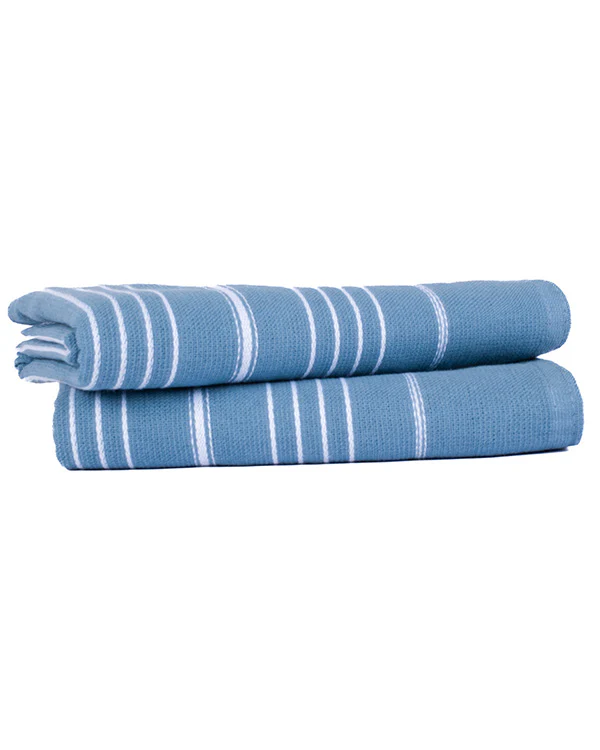 Classic Fringeless Hand Bath Bundle 2 Pack - Slate Blue - Image 2