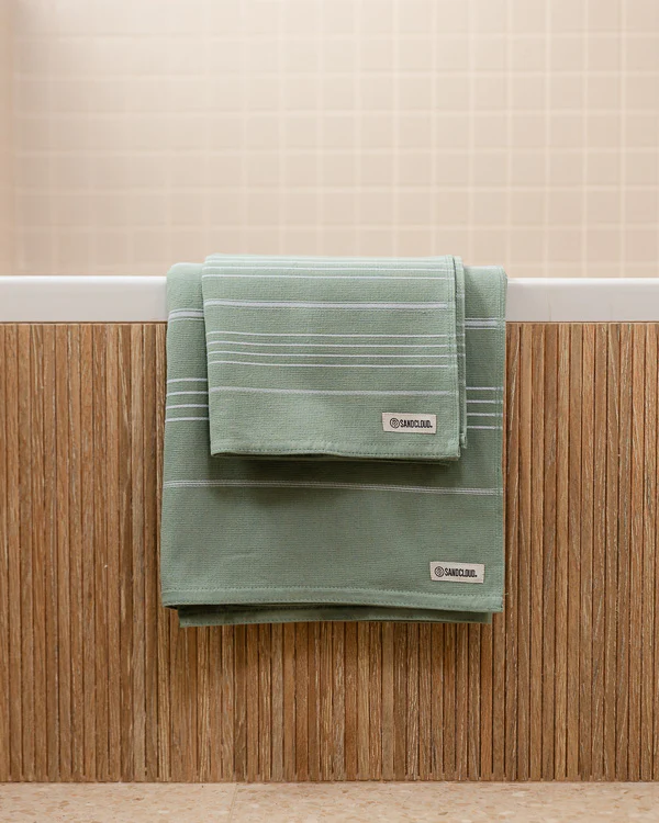 Classic Fringeless XL Bath Bundle 2 Pack - Sage - Image 2