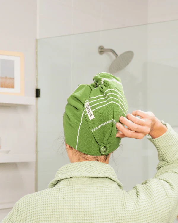 Classic Hair Towel - Green - Image 4