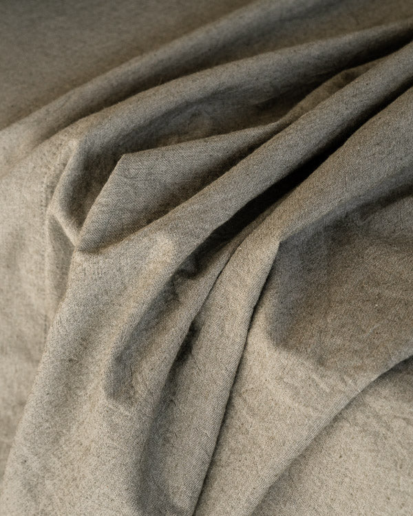 Classic Micro Twill Solid Melange Flat Top Sheet Moss - Image 3