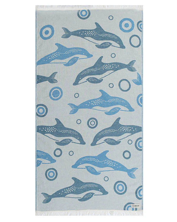 Dolphin Bubbles Kids Towel