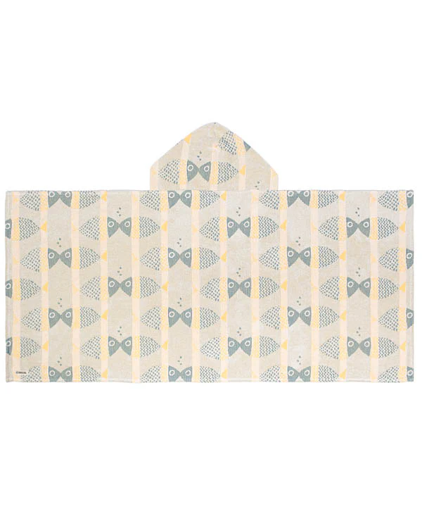 Fishies Hooded Kids Bath Towel - Image 3