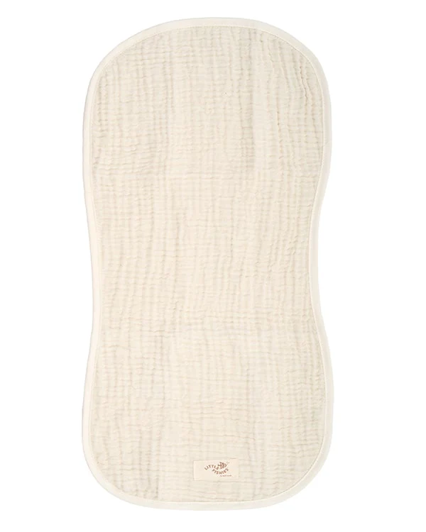 Little Fishies Gauze Burping Cloth Bundle - 3 Pack - Seafoam / Peach Fuzz / Natural - Image 6
