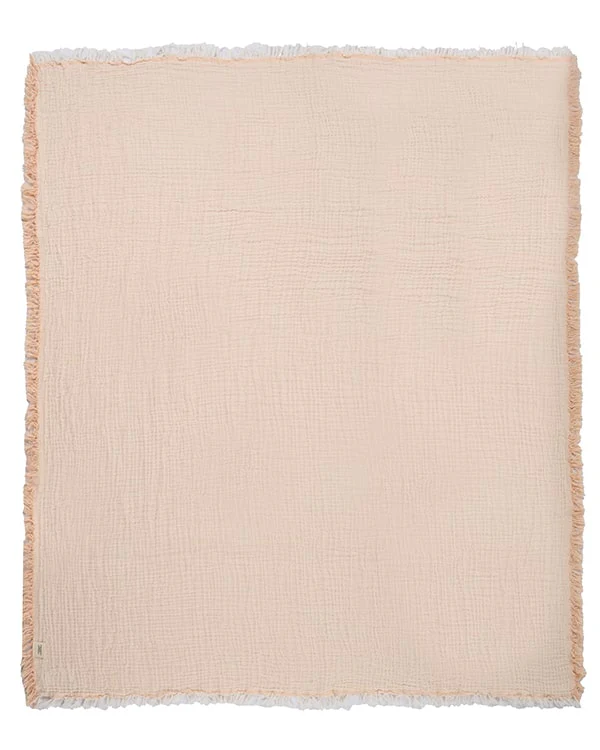Little Fishies Gauze Receiving Blanket Set - 3 Pack - Seafoam / Peach Fuzz / Natural - Image 17