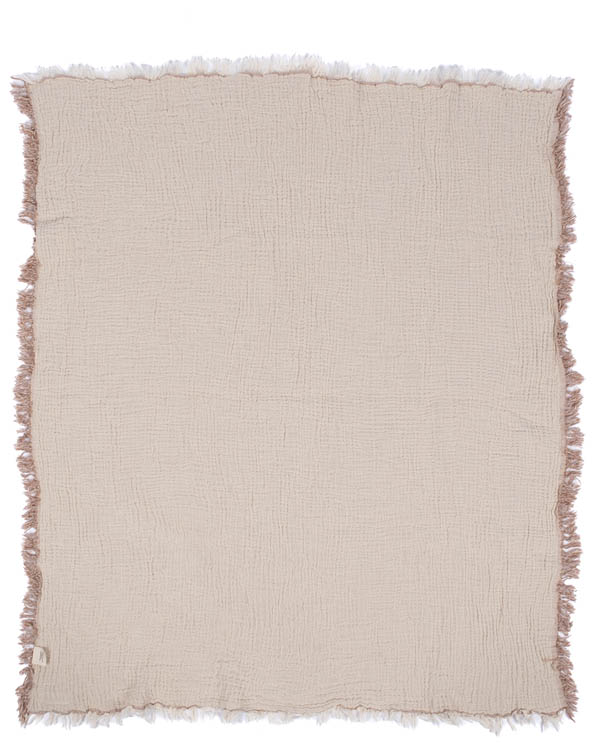 Little Fishies Gauze Receiving Blanket - Warm Taupe - Image 5