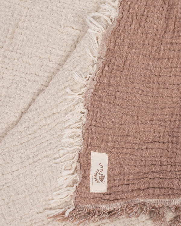 Little Fishies Gauze Receiving Blanket - Warm Taupe - Image 6