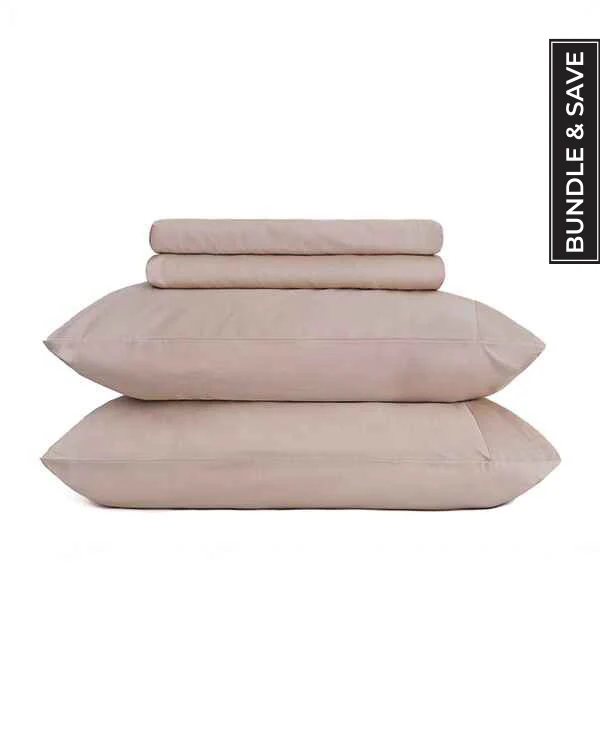 Luxe Sateen Sheet Set Beige