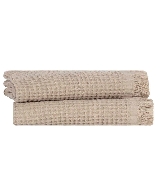 Micro Waffle Hand Bath Bundle - 2 Pack - Sand - Image 2