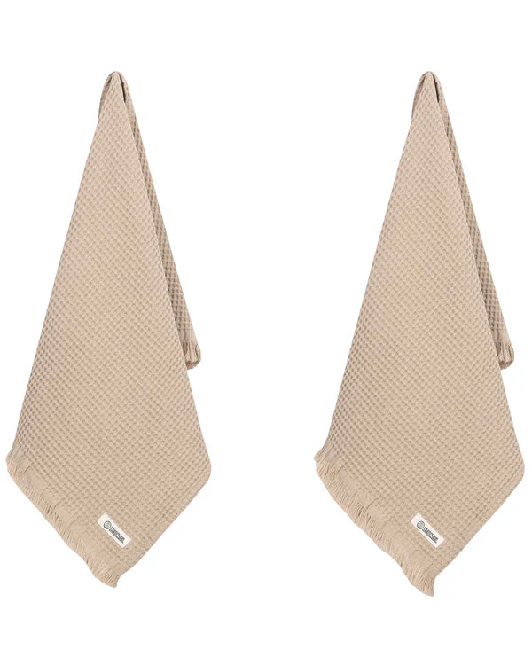 Micro Waffle Hand Bath Bundle - 2 Pack - Sand - Image 6