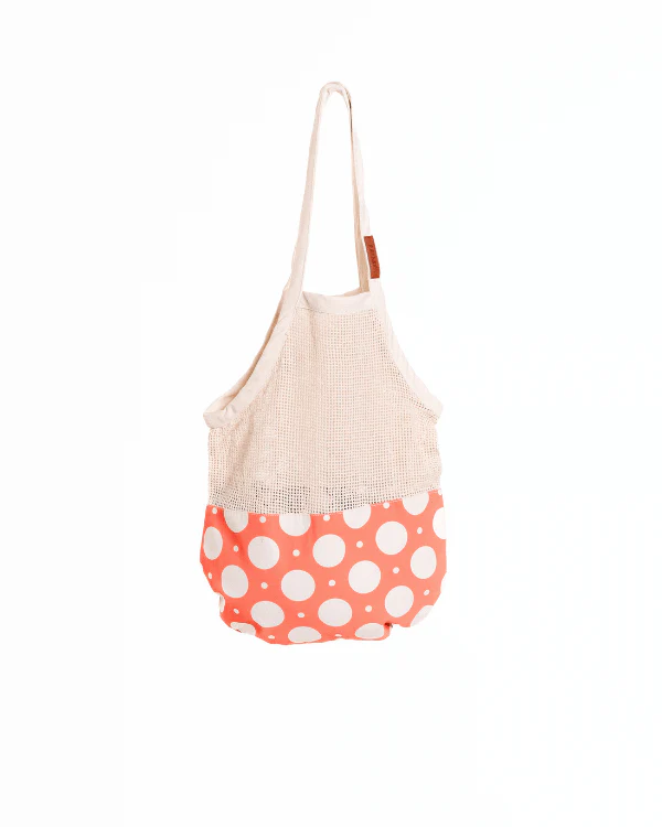 Polka Dot Net Printed Market Bag - Image 3