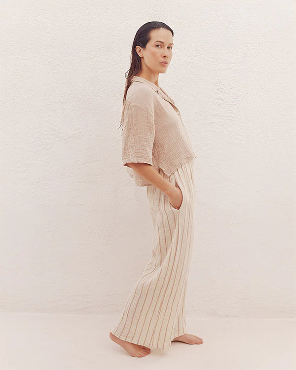 Sagar Gauze Crop Shirt - Pant Set - Image 8