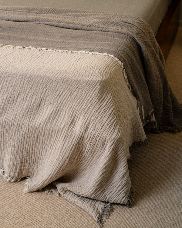 Senna Melange PARTY BLANKETâ„¢ Beige- Queen - Image 6