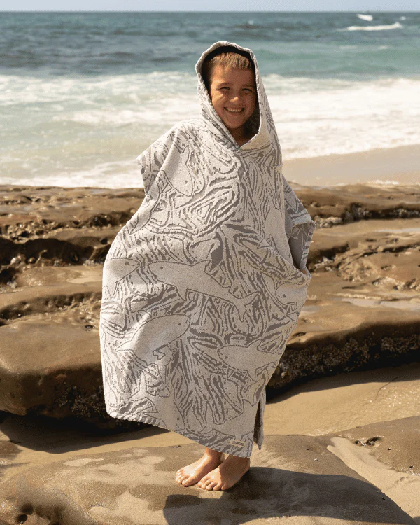 Sharks Hooded Poncho Youth - Image 2