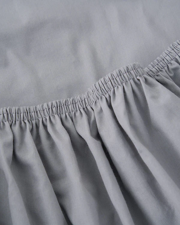 Signature Percale Solid Fitted Sheet Grey - Image 3