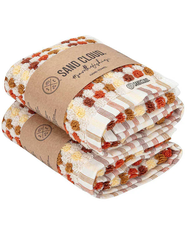 Stripe Polka Dot Hand Bath Bundle - 2 Pack - Taupe - Image 2