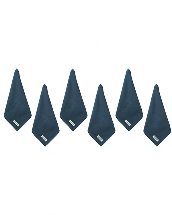 Terra Bath Washcloth Bundle - 6 Pack - Navy - Image 4