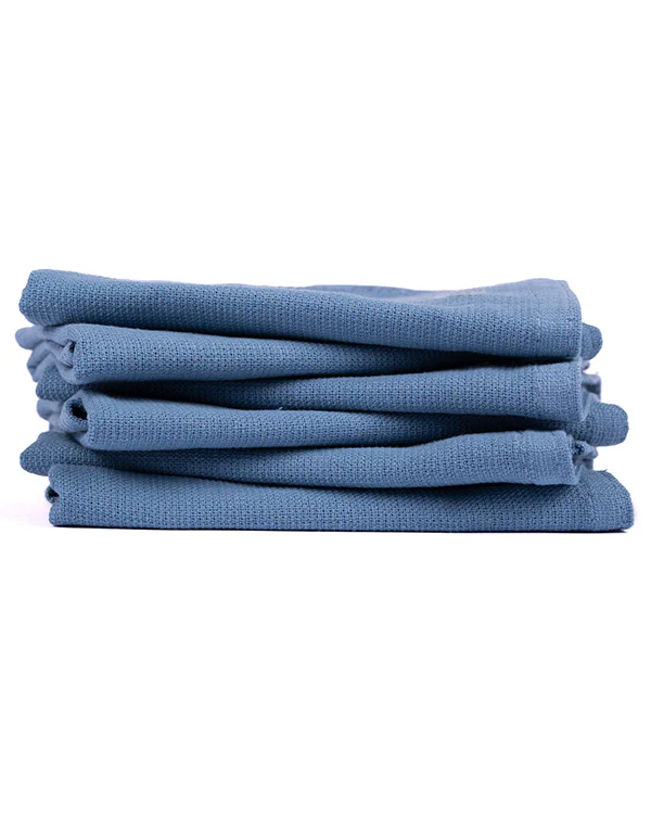 Terra Bath Washcloth Bundle 6 Pack - Slate Blue - Image 3
