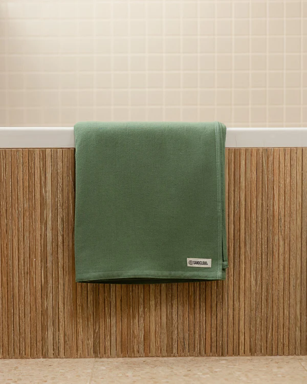 Terra Fringeless XL Bath Bundle 2 Pack - Hedge Green - Image 2