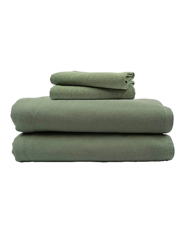 Terra Fringeless XL Bath Bundle - Hedge Green